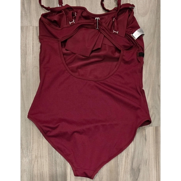 Old Navy Burgundy One-Piece Swimsuit - Size XL - Picture 6 of 8